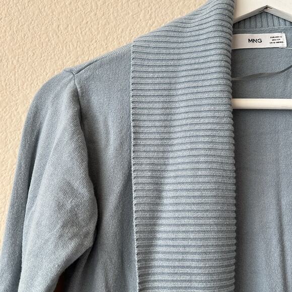 Mango Fine-Knit Cardigan in Blue, Size S - Picture 2 of 10